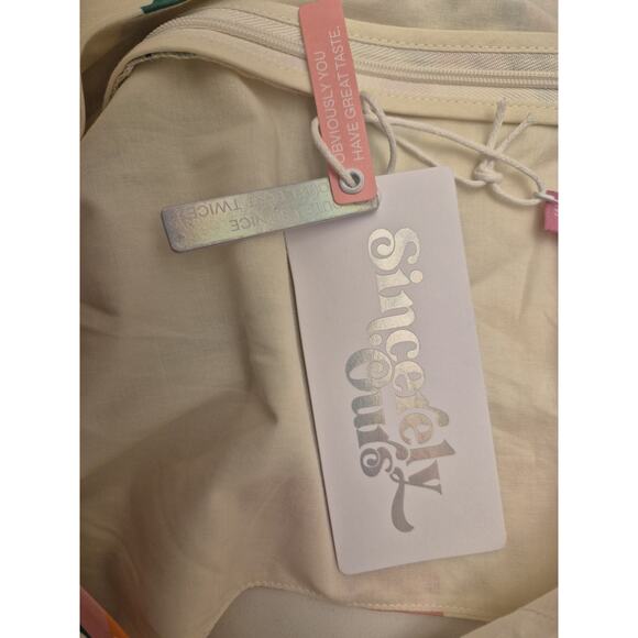 New w/Tags Anthropologie Sincerely Ours Pretty Peacock Nylah Mini Dress Medium - Picture 6 of 6